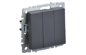 Графит выключатель трехклавишный 10А ВС10-3-0-БрГ