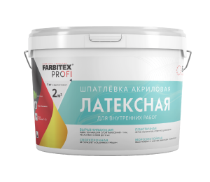 Шпатлевка акриловая латексная 16кг Farbitex Профи (1)
