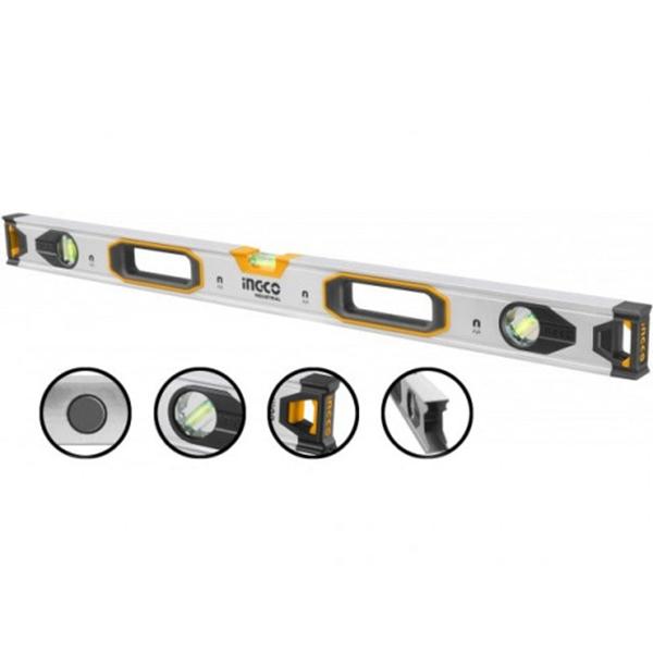 Уровень 800мм алюм.магнит 3 глазка короб INGCO HSL38080М (20)