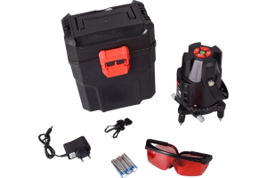 Построитель лазерный Ресанта ПЛ-3 горизонталь/2 вертикали/крест/отвес, 40 м, ± 0.2 мм/м, кейс