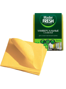 Салфетки для уборки универсальные Master FRESH (вискоза повышенной плотности 30*38 см) 3 шт(36)
