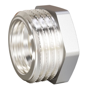 Футорка LD Pride (3/4" х 1/2") НР/ВР латунь никель (130)