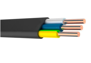 Кабель медный ВВГ-нгLS 3*2,5 ТУ черный плоский (200)