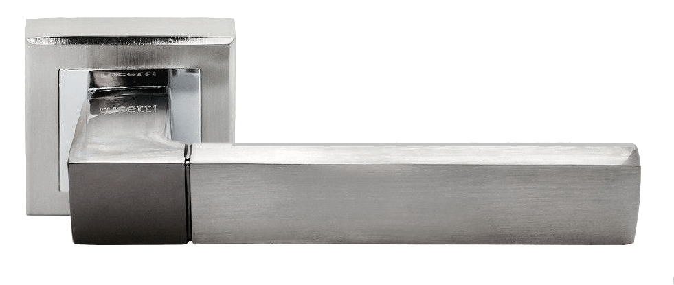 Ручка дверная RAP 16-S SN/CP -IND, квадр накл, никель/хром