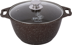 Кастрюля 4,0л Мрам. ст/кр а/п кофейный мрамор (3) кмк42а