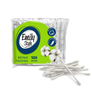 Ватные палочки пакет Emily Style 100шт с зиплоком(К)(_52_)
