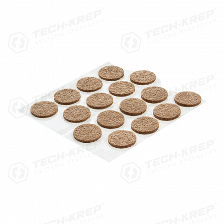 Пункты самоклеящиеся круг., фетр., D-28мм, тёмный (6 шт) - пакет (10)