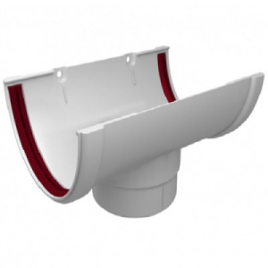 Воронка желоба, белый RAL 9003 GL Standart 120/87 ПВХ (20)