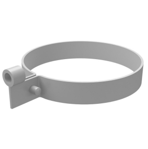 Хомут трубы, белый RAL 9003 GL Standart 120/87 ПВХ (144)