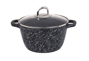 Кастрюля 2,5л Грация а/п черный/серебро ст/кр (3) кчс25а