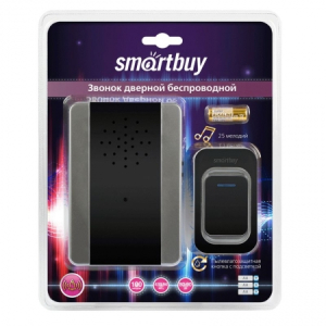 Звонок дверной беспров. с цифр. код., IP44, подсв. рег-кой громкости звука SmartBuy (60)