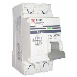 Дифференциальный автомат АД-32 1P+N 25А/30мА (хар C, AC, электрон, защита 270В) 4,5кА EKF PROxim (6)