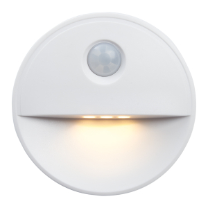 Светильник с датч движ и освещенн 2LED 0,5W (3хААА в комп не входят) 3м, IP20 круг, белый, FN1221(_1