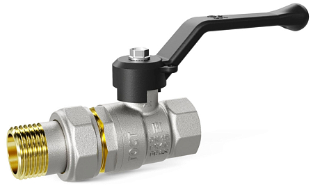 Кран шаровой латунный LD Pride со сгоном В-Н Ду 25 Ру 40 рычаг (6)