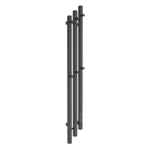 Полотенцесушитель элект. Inaro Cascade P150*6*12 профил. скрытый монтаж,таймер, Черный(_1_)