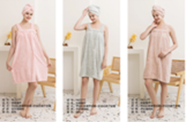 Набор Юбка для бани + тюрбан (беж, зел, розовый)