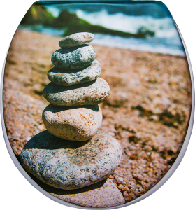 Сиденье для унитаза мягкое (камни) "Сантис"