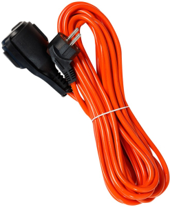 Удлинитель силовой с вилкой и розеткой 2P+PE/7 метров 3х1,0мм2 10А/2,2кВт IP44 (20)