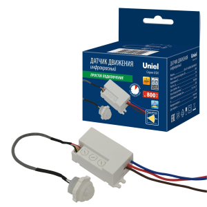 Датчик движения ИК. 8м, 10сек. - 7мин., IP20. Белый. USN-R71 800W/360R WHITE TM Uniel