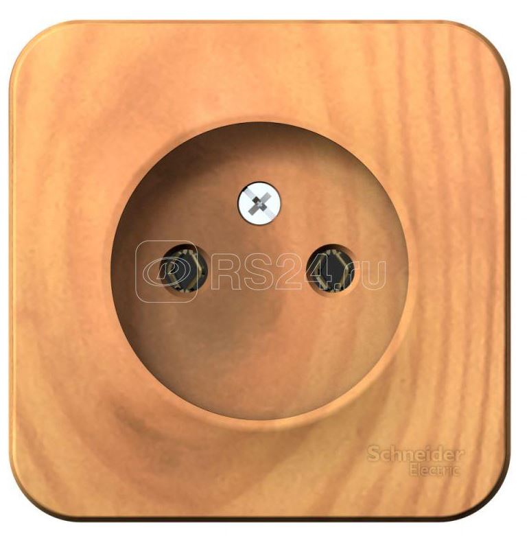 Ясень розетка 1-м ОП Blanca 16А IP20 250В без заземл. без защ. шторок с изолир. пластиной (12)