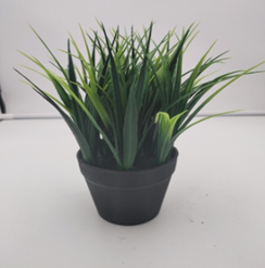 Искусственное растение "Осока" в кашпо 9,5*9,5*22 см