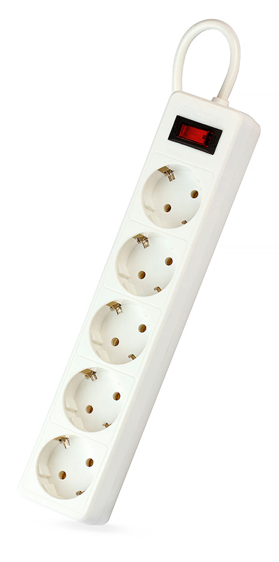 Сетевой фильтр 5 мест 3м 10А 2200 Вт белый Smartbuy (45)