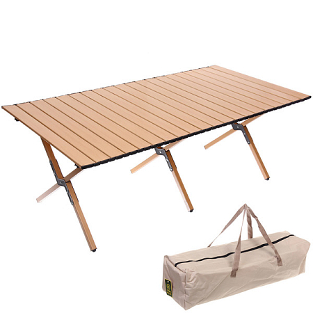 Стол кемпинговый складной DC-5020 серия LUCERO, 116*58*42 см,  цвет: светлое дерево, Турис Мастер