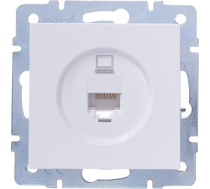 Белая розетка компьютерная VESNA (10)