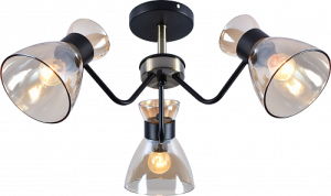 Светильник потолочный AU11009/3 BK+AB E27 3*60W Черный/Античная бронза