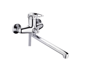 Смеситель универсальный с плоским прямым изливом и переключателем для душа B22-025(_10/10_)