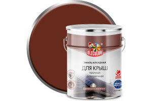 Эмаль алкидная для крыш красно-коричневый 5 кг Olecolor (4)