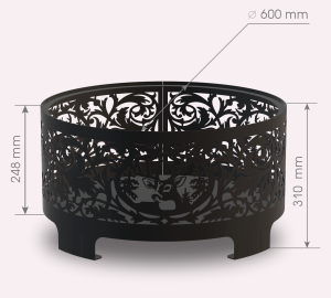 Костровая чаша круглая дно 3 мм, стенки 2мм .Олень 600