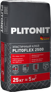 Клей плиточный  25кг Плитонит PLITOFLEX 2500 эластичный C2 TE S1 (48)
