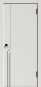 Дверь Lines Li-2 ПЭТ Платина ПГ900 АВС кромка с 2-х сторон