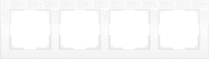 Рамка Snabb Белый/Хром  4-х местная Werkel W0041901 (10)