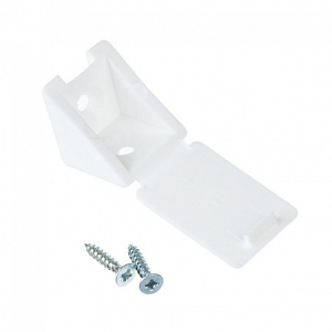 Уголок мебельный с шурупом - белый (4 шт) - пакет (10)