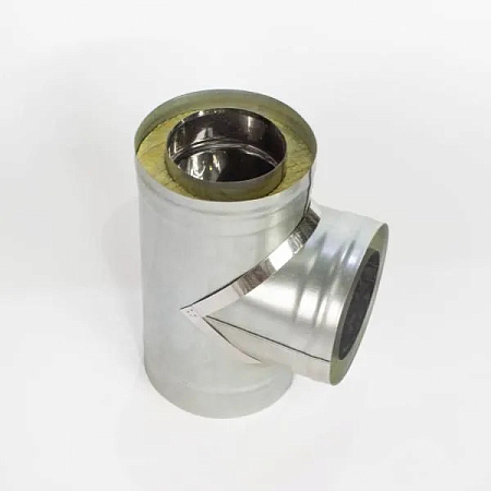 Тройник-термо 90*, 150х220, AISI 430/Оц, 0,5мм/0,5мм, (К), h=400мм