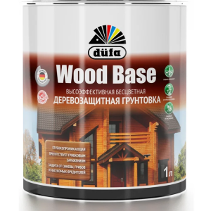 Грунтовка деревозащитная Dufa WOOD BASE бесцветный 1л (3)