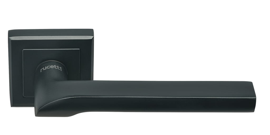 Ручка дверная RAP 24-S BL, квадр накл, черный