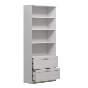 Стеллаж СИРИУС  2 ящика 78х190 белый RU