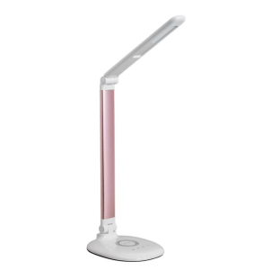 Светильник настольный 9 Вт LED с ф/ночника, рег темп. света и ур. белый-розовый/золото/серебро (_8_)