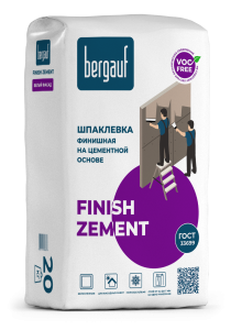 Шпатлевка 20кг финишная  цементная Finish Zement BERGAUF (64)