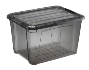 Ящик 45,0л 385*580*280мм "Кип" Черный прозрачный (5) М2339