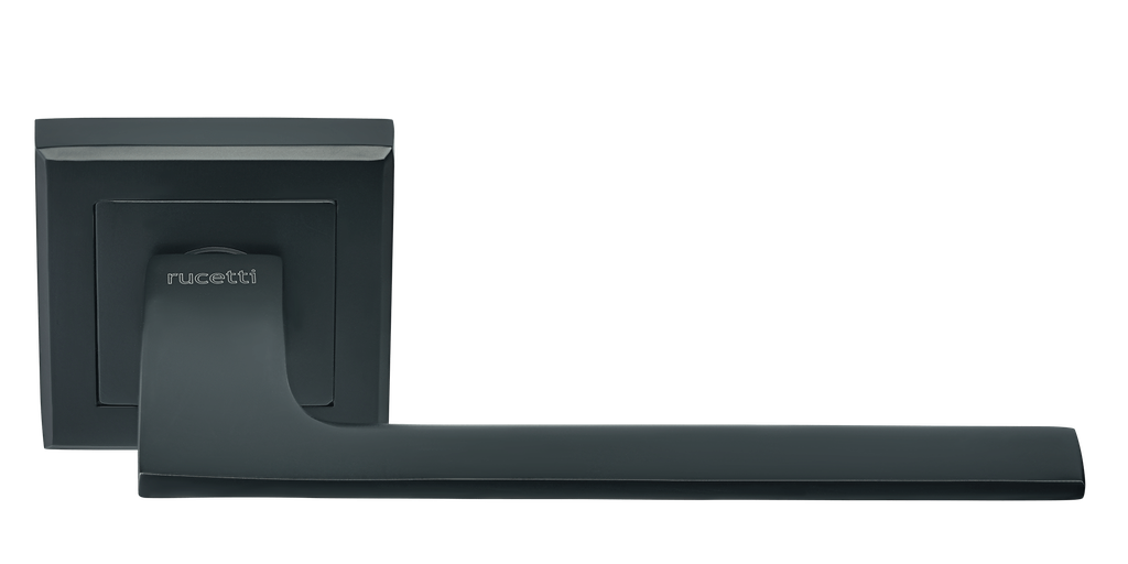 Ручка дверная RAP 21-S BL, квадр накл, черный