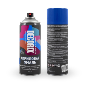 Аэрозольная эмаль универсальная DECORIX 520мл синий (12)
