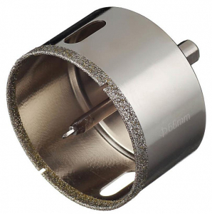 Коронка алмазная по керамике и кафелю с центрирующим сверлом 68мм 400068 (1)