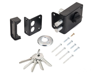 Замок накладной "Зенит" ЗН1-3-1 черный (16)