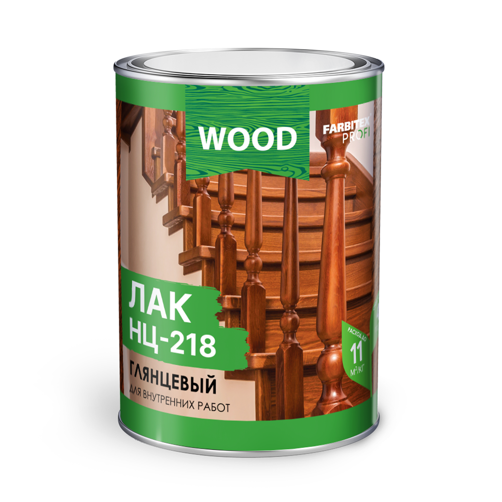 Лак НЦ-218 Бесцветный 1,7кг Глянц. Farbitex Профи Wood (6)