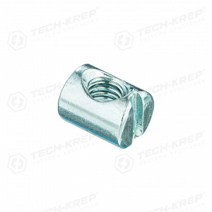 Гайка мебельная потайная с прямым шлицем М6х12,5 (2 шт) - пакет (10)