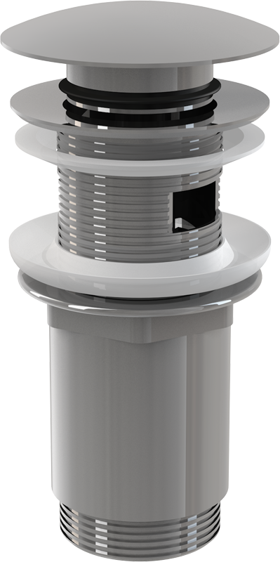 Водослив для умывальника А392 Click-Clack 5/4 большой цельнометалл (1)